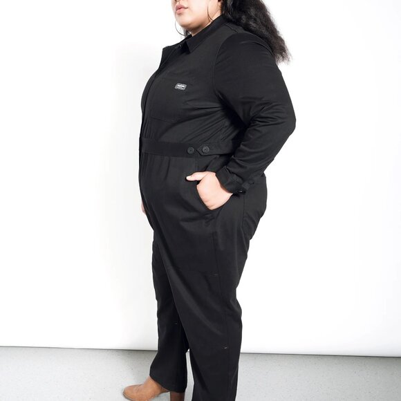 Wildfang The Essential Long Sleeve High Waisted Coverall in Black (L) - Picture 7 of 7